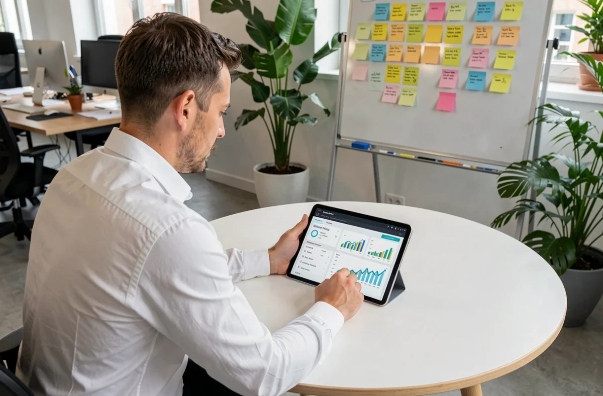 Consultant webmarketing de l'agence Agoraline à Angers travaillant sur une campagne digitale