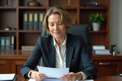 Femme d'affaires en réunion dans un bureau professionnel