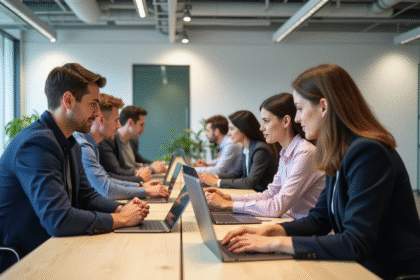 Groupe de professionnels en bureau à Montpellier