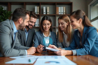 Groupe de professionnels lors d'une réunion d'affaires
