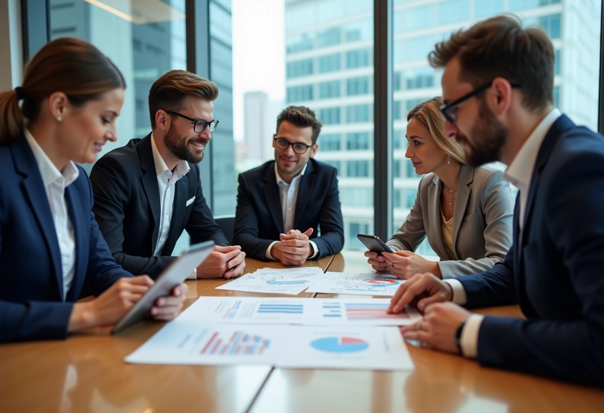 Groupe de professionnels lors d'une réunion d'affaires